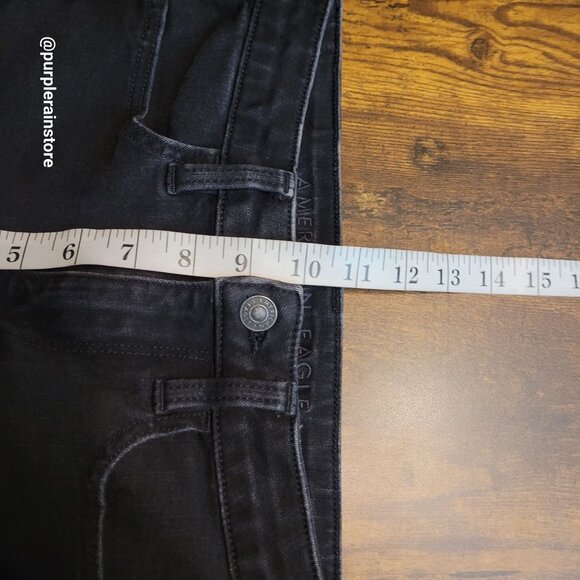 American Eagle Jeans 2 S Jegging 360 Next Level Stretch Super Hi Rise Black Wash - Picture 9 of 12